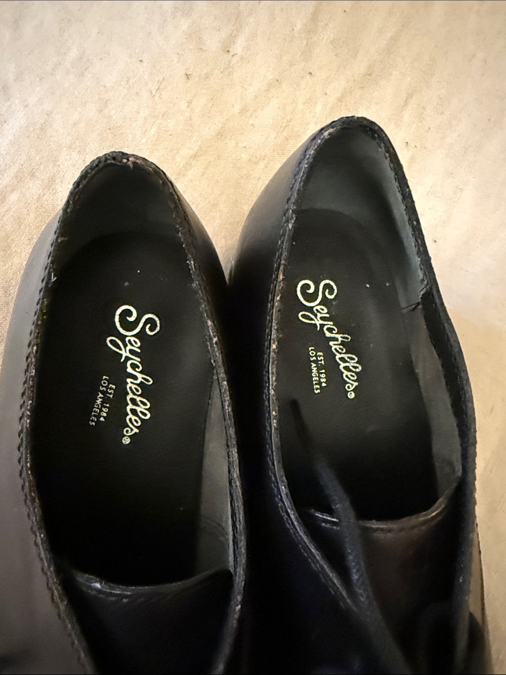 Seychelles Black Leather Lace-Up Oxfords - Picture 8 of 12